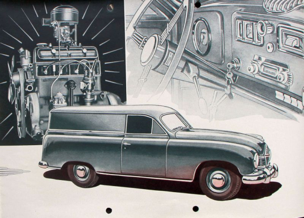 Borgward Hansa 1500 Kastenwagen Modelprogram 1951 Carbrochure  (10044)